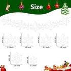 Christmas Decorations Wooden Snowflakes Garland Rustic Farmhouse Winter White 