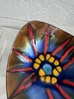 Vtg Mcm Laurana Rame D arte Italy Enamel Copper Bowl  Signed 5 5    Triangle Shape