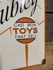 Hubley Vintage Cast Iron Toys Porcelain Sign Train Car Manufacturer Gas   Oil