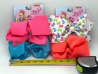 Jojo Siwa 4 Large Hair Bow Clips Neon Pink Blue Coral Rainbow Cheer Bows Set New