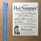 1991 Kool Moe Dee Doug E Fresh Public Enemy Nyc Rap Show Flyer Hip Hop Concert