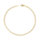 10k Yellow Gold Solid 2 5mm Diamond Cut Pave Cuban Chain Bracelet Anklet 7 - 9 