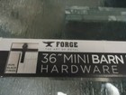Forged 36  Mini Barn Door Rolling Hardware Iron Black Finish  