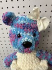 Bear Handmade Crochet Blue W fleck  Stuffed Animal Toy Plushie