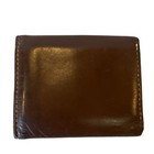 Timberland Men s Brown Leather Trifold Wallet With Id Window  Solid Logo Accent