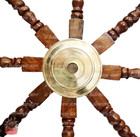 Nautical Pirate s Boat 36  Large Wooden Ship Wheel Antique Teak Brass Wheel Gift