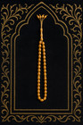 Handmade Light Brown Tasbih Islamic Prayer Beads     33 Beads Misbaha