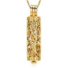 Cylinder Cremation Jewelry Tree Of Life Urn Necklace For Ashes - Memorial Pendan