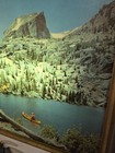 Vintage 1960s Helmscene Lighted Wall Picture Sign Retro Mountains