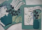 Stampin Up  Card Kit Beautiful Blues   Greens Sending You Hugs Vase Friendship