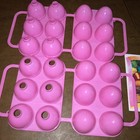 Lot Of 2 Pink Vintage Jell-o Jello Jigglers Easter Egg Molds   Recipes Book