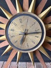 Vtg Mid Century Modern Welby Starburst Sunburst Wall Clock Retro 1960 s Parts