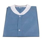  l  10 Medical Dental Disposable Lab Coat Gown Blue 10 bag Large Size