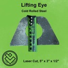 Weld On Lifting Eye -5 x3 x1 2  Steel Lifting Point  Cold Rolled Steel 
