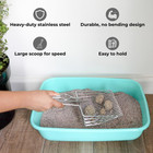 Cat Litter Scoop - Extra Large Heavy Duty Metal Kitty Litter Scoop  Premium Stai