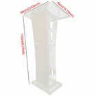 Clear Acrylic Podium Conference Pulpit Speech Lectern Sloping Table Top Podium