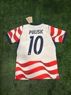 Just Released 2026 Wc - Usa Pulisic 10 Home Red   White Striped Adult Jersey