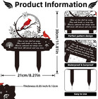 Cardinal Grave Decorations For Cemetery - Grave Markers For Humans Metal Memoria
