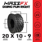 Massfx 20x10-9 Dual Compound Off-road Atv Rear Tire 6 Ply 20x10x9  2 Pack 