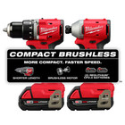 Milwaukee 3693-22cxvsz M18 Compact Brushless 2-tool Combo Kit W  Sawzall