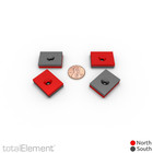 1 X 3 4 X 1 4 Inch Rare Earth Double Countersunk Block Magnets N42  4 Pack 