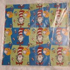 Vintage New Dr  Seuss Cat In The Hat Gift Wrap Paper W Gift Tags Nos New Sealed