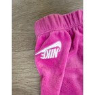 Nike Girls Pink Velour Tracksuit Set Full Zip Hoodie And Jogger Pants 2 Piece