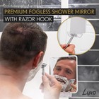 Fogless Shower Mirror Shaving Wet Razor Holder Clear White Shatterproof Suction