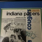2 26 1973  Carolina Cougars Vs  Indiana Pacers Aba Basketball Program Autograph
