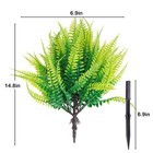 Uv Resistant Artificial Fern Stake Fake Boston Fern Garden Patio Outdoor Decor