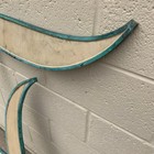Beautiful Large Antique Letter T - Building Marquee Sign Bronze Porcelain Front