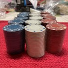 Poker Chips Assortment  100 Each Color Red  Blue White 300 Total