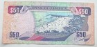 1996 Jamaica Fifty Dollar Note-jamaican  50 Bill - 50d - Banknote -free Shipping