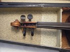      As Is Antique 4 4 Violin   Wood Coffin Case W  Bow 3pt8