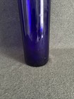 Cobalt Blue Long Neck Glass Decor Bottle 19  Tall 3  Diameter Collectible 