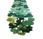 St  Patrick s Day Irish Shamrock Table Runner  Embroidered Clover 15  X 54 