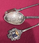 3 Vintage Sterling 800 Silver Enamel Souvenir Spoons Ottawa Canada Heraldic