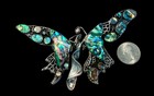 Large Butterfly Fairy Broach Pendant-sterling Abalone   Garnet  I Pay Shipping