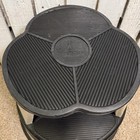 Vtg Kik-step Rolling 2 Step Stool Black Tan Industrial Usa Office School Prop