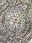 Antique Estate French Normandy Panel With Lovley Old Embroidery   Laces
