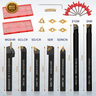 Indexable Lathe Turning Tool 21pcs Kit 1 2   12mm Shank 7 Pcs Metal Lathe Tool H