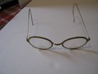 Antique Windsor Gold Wire Rim Round Glasses Saddle Bridge Parts Or Rep