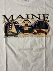 Vintage Maine T-shirt Size Large Sailing Lighthouse Lobster Tourist Tee