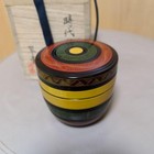 Antique Japanese Natsume Tea Caddy Spinning Top Design Lacquer By Seki Suiun