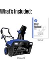 Wsnow20 Electric Snow Blower 20  - 1800w  Steel Auger  Dual Led  25ft Throw