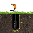 Earth Auger Drill Bits 3     24  Garden Plant Bulb Rapid Planter Spiral Black