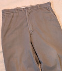 Penneys Big Mac 50s Double Barrel Twill Gray Cotton Cuffed Chinos Size 34 Short