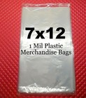 100 Plastic Merchandise Bags 7  x 12   Clear 1 Mil Product Bags 7x12