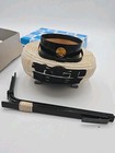 Vintage Japanese Paper Lantern Chochin Black Gold Stand Original Box