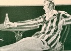 1930 Coca-cola Dapper Dude Chilling With Coke Depression Era Bi-color Blotter